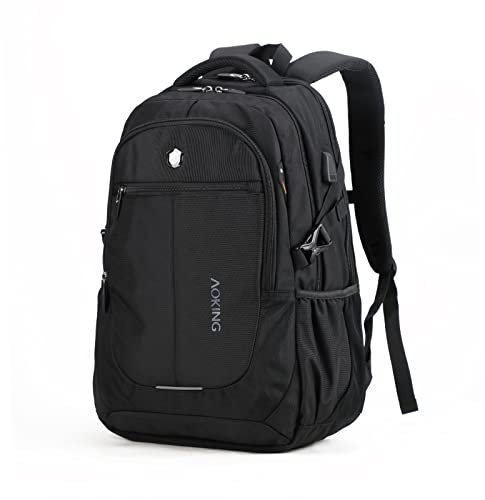 Aoking City et business sac à dos,25 L pour ordinateurs portables jusqu’à 17 », avec port USB, H48 x L33 x P16 cm, 100% polyester, résistant à l’eau, poids 870 g
