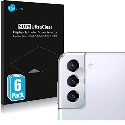 Savvies 6 Stück Schutzfolie für Samsung Galaxy S21 / 5G (nur Kamera) Displayschutz-Folie Ultra-Transparent
