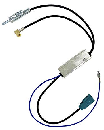 Vecys DAB FM Antenna Splitter Car Antenna Amplifier SMB Female DIN Male to Fakra Z Adapter Converter Compatible with AM FM DAB + Alpine Car Radio Antenna