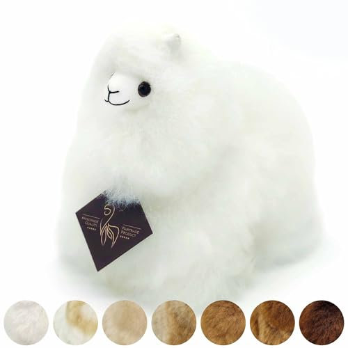 Inkari Alpaka Plüsch aus natürlicher und weicher Alpakawolle – Echte Alpakawolle, Ideal für Frauen und Kinder – Ivory (15cm)