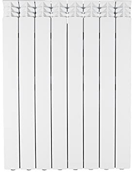 Fondital V666AM06408 Radiatore in alluminio pressofuso Exclusivo B3, 800 mm, 8 elementi, bianco