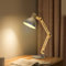 Aigostar Schreibtischlampe Retro mit Verstellbarem Arm, Tischleuchte im Klassichen Holz-Design, E27 Fassung, Vintage Nachttischlampe für Schlafzimmer, Wohnzimmer - Grau