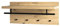 HAKU Möbel Wandgarderobe Eiche, schwarz, MDF, Metall - Maße: B 70 cm x H 30 cm x T 26 cm, Style: Modern