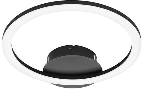Eglo Connect.z Smart Home LED Ceiling and wall lamp Parrapos-z | Zigbee lighting, app and voice control Alexa, tunable white light (warm - cool white), dimmable spotlight, black white