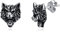 Shusukue Wolf Ohrstecker Silber 925 Schwarze Ohrstecker Unisex Ohrstecker für Herren Damen