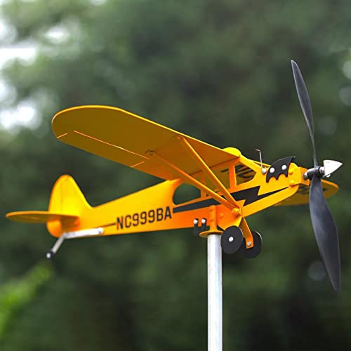 Peosevi Girouette Avion - NC999BA - Toit Et Jardin Exterieur Metal, Pieu Jardin Girouette en Métal, Métal Girouette Décor Cadeaux pour Les D'amateu Vol