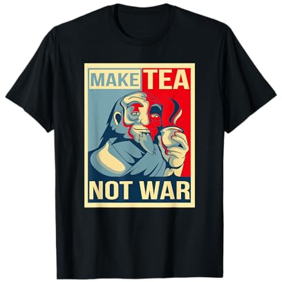Make Tea Not War. Tealover Japanischer Buddha Kräuterfrieden T-Shirt