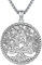 Friggem Collar Árbol de la Vida, Colgante de Plata de ley 925 Nudo celta Árbol de la vida con Collar Colgante Árbol Genealógico Regalos de Cumpleaños y Aniversarios para Hombre Mujer