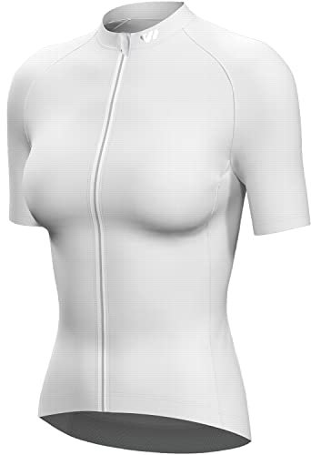 Lo.gas Radtrikot Damen Kurzarm,Fahrradtrikot Rennrad Trikot Atmungsaktiv Frauen Fahrrad Shirt Sommer Fahrradjacke Radfahren Top Mit 3 Taschen L Beige