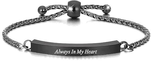 Minicremation Urnen-Armband für Asche, Edelstahl, Urnen-Armreif für Asche, Gedenkandenken, Urnen-Armband für Einäscherung – verstellbar, kostenloses Füllset