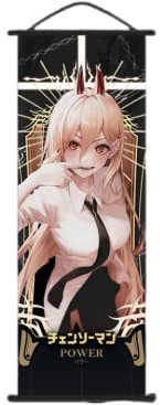 1 x Anime-Kettensägen-Mann-Gemälde, Stoff, Poster, Wandrolle für Fans (Stil 1)