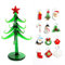 XINGYUANHE Handgefertigter Glas-Weihnachtsbaum, Bastelfiguren, Ornamente, Weihnachtsdekoration mit 12 niedlichen Mini-Frucht-Anhänger-Zubehör