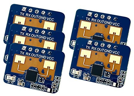Niukuyu 5 Pcs 24G MmWave HLK-LD2410C Human Presence Radar Sensor Intelligent Sensor Motion Detection Module