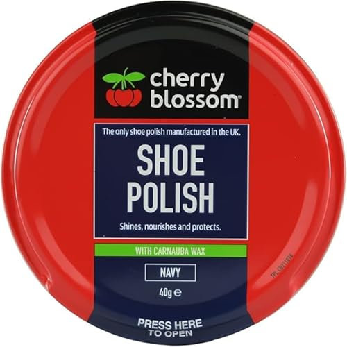 DTD QUALITY MATTERS Cherry Blossom Shoe Polish Shines, Nourishes & Protects With Carnauba Wax Available In All Styles Preventing Footwear From Cracking Available In All Traditional Colours (NAVY)
