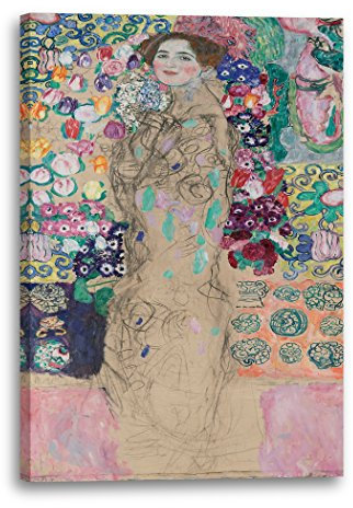 Leinwandbild (30x40cm) Gustav Klimt: Ria Munk III (1917), Leinwand auf Keilrahmen gespannt und fertig zum Aufhängen, hochwertiger Kunstdruck aus deutscher Produktion