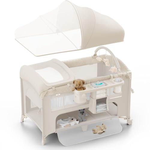 Obee Odee Baby Bassinet, Pack n Play, Bedside Crib Sleeper, Diaper Changer