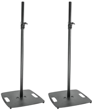 2x SPS005 Square Base Speaker Stand DJ PA Lighting Mount Adjustable Disco