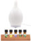 Candle-Brothers elektrischer Aroma Diffusor Set mit ätherischen Ölen | Luftbefeuchter Für Zuhause | Aroma Diffuser Elegance | 150ml Wassertank | Aromatherapie für Yoga