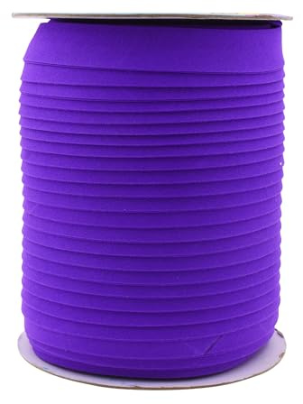 Mandala Crafts 55 Yards 5/8 Inch Purple Double Fold Bias Tape for Sewing - Bias Binding Tape for Quilting Binding, Hemming, Seam, and Fabric Piping