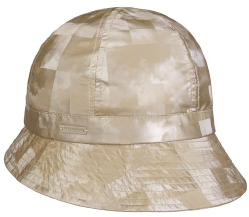 Seeberger Shiny Boxes Regenhut Glockenhut Damenhut Stoffhut (One Size - beige)
