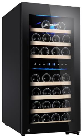 GGM Gastro | WKM100S-2N | Weinkühlschrank - 2 Klimazonen - 100 Liter - max. 33 Flaschen