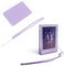 Linpr Étui de Protection Transparent 3 pour Fujifilm Instax Mini 7+/8/9/11/12/40/90/EVO avec 2 Cadres Photo, Boîte de Rangement et Sangle | Accessoires Compatible Mini 11/12/EVO (Flash Violet)