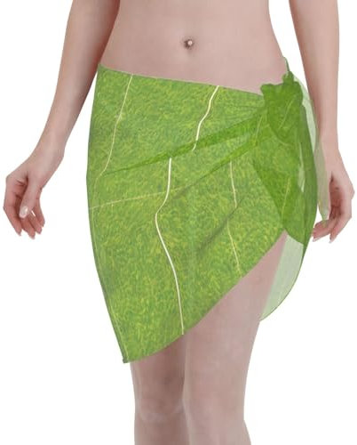Green Grassland Elegante e versatile Sarong da spiaggia da donna – Bellissimo vestito avvolgente da spiaggia da donna, Prato Verde, taglia unica