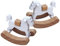 WHAMVOX 2 Stück Kleiner Holzpferd Miniatur Schaukelstuhl Für Puppen Puppenhaus Stuhl Modell Puppenhaus Schaukelpferd Puppenhaus Pferdestuhl Puppenhausmöbel Modell Puppenhaus Schaukelpferd