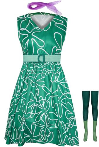 Bleoavre Costume d'Halloween inspiré de Joy Cosplay pour femme (vert, taille S)