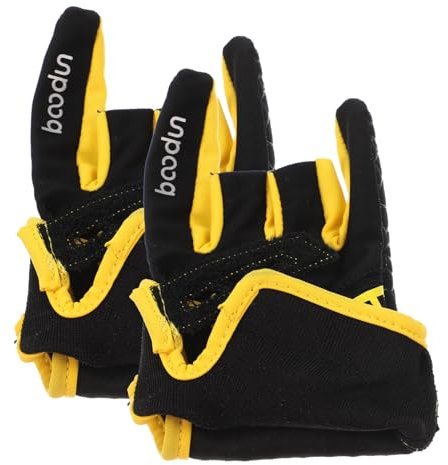 BCOATH rutschfeste Bowlinghandschuhe aus Stoff und Silikon, 1 Paar, Gelb