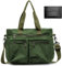 Hoseay Handtasche Damen Cord Umhängetasche Mittelgroß Tote Bag Damen Shopper Tasche mit Reißverschluss Crossbody Bag Frauen Schultertasche für Schule Arbeit Büro Reisen Einkaufen Alltag, Grün