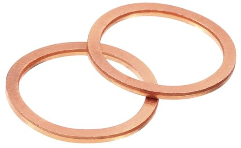 sourcing map 24 Stück M26 flache Unterlegscheiben, Kupfer, 26 mm ID x 32 mm Außendurchmesser x 2 mm dick, für Bolzenschrauben, Fabrikreparatur, Küchen, Geschäfte und Outdoor-Bau