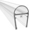 WAKA Premium - Guarnizione per porta doccia e doccia PRO-C, ottica, trasparente, per porte della doccia, 10 – 12 mm, in vetro, lunghezza 2000 mm, guarnizioni e guarnizione per porta della doccia con