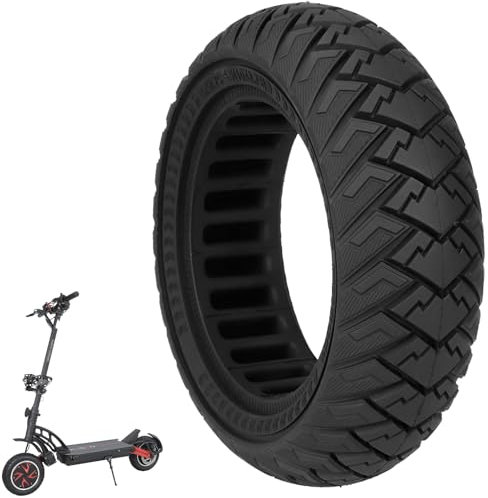 VOLOHAS 10x2,7-6,5 Vollgummireifen 10 Zoll Solide Reifen für KuKirin G3/KuKirin G2 Master/Dualtron 3 Elektroroller Vollreifen Anti-Rutsch Pannensicher Explosionsgeschützter (Schwarz 1 Stück)