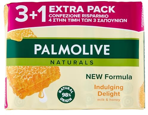 SAP. PALMOLIVE 3+1 INDULGING DELIGHT NEW MILCH UND HONIG 90 GR.