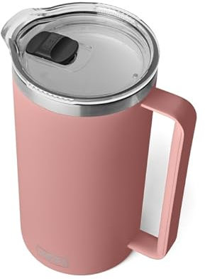 YETI Rambler Krug Mit Magslider Deckel Mit Drehverschluss, Sandstone Pink, 64 oz (2 L)