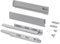 Emuca - Schubladen-Kit für Küche und Bad mit 3D-Regelung, Höhe 93mm, Tiefe 300mm, 40 Kg, sanftes Schließen, Panels nicht enthalten, Stahl, Grau