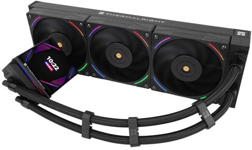 Thermalright Hyper Vision 360 ARGB Black CPU AIO Cooler,PC 360 Specification Water Cooler System,IPS LCD Screen with 480x480 Resolution,for AM4/AM5;Intel 1700/1851,3.95in Screen High Performance Pump