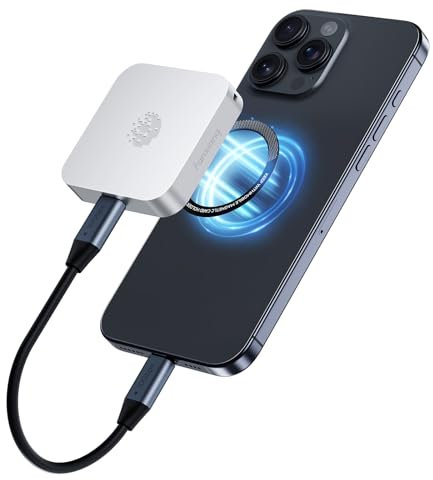 fanxiang SSD Externo 500GB, Disco Duro Externo SSD Portátil USB-C 3.2 Gen1 hasta 490MB/s, Unidad de Estado Sólido con Montaje Magnético para iPhone 15/16, PC, Mac, Portátil, Tablet – PS500