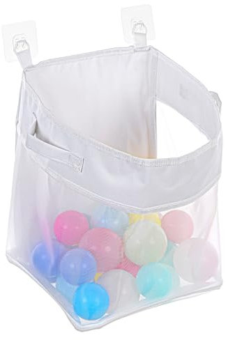 Bath Toy Storage Large Capacity Shower Toy Holder Wall-Mounted Large Opening Quick Access Mesh Bathtub Toy Storage Bath Toy Organizer, Bath Toy Basket Toddler Bath Gift
