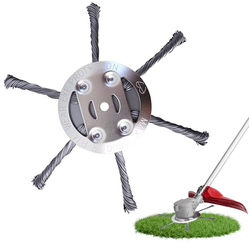 Testina Tagliaerba per Decespugliatore, dellyy Testina Tagliaerba in Filo Acciaio,Testa per Tosaerba, Testa per decespugliatore Spazzola per Erbacce, Testina di Ricambio per Tagliaerba (1 pezzi)