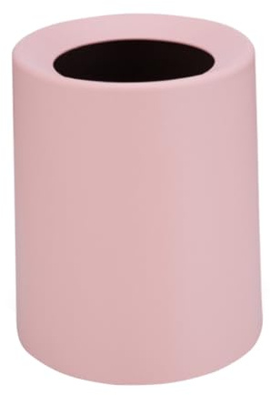 FUNNETOYU Poubelle Chambre Rose sans Couvercle Plastique Mat Corbeille à Déchets Compacte pour Salon et Cuisine Design Simple