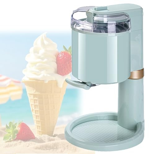 OzcNykt Softeis-Maschine, Eiscreme-Maschine FüR Zu Hause, Frucht-Softeis-Maschine Mit 1l FassungsvermöGen, FüR Jede Umgebung, Ob Im BüRo, Im Restaurant Oder Im Hotel