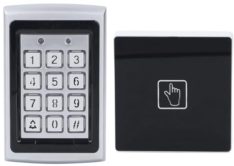 Fockety Door Access Control System, DC 3A 36W Electric Magnetic Lock with 10 Key Fobs, Proximity Door Entry Keypad Entry System for Enterprises, Offices, Factories