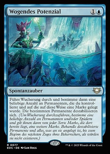 Wogendes Potenzial EOC-77 Rare Deutsch Boosterfrisch - Commander: Edge of Eternities - mit ReCollectibles-Versandschutz - für Magic/MTG