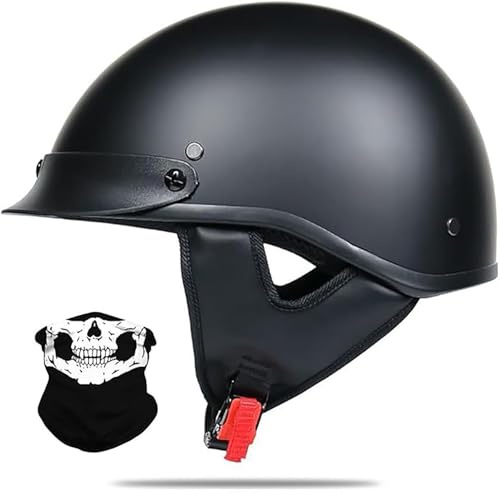 Casco Aperto Vintage Omologato ECE, Casco Moto Jet Con Occhiali Per Uomo Donna, Casco Scodella Retro Per Motorino Scooter Custom 3,M/(57~58cm)