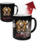Queen Tasse mit Thermoeffekt Classic Crest schwarz, bedruckt, aus Keramik, Fassungsvermögen ca. 420 ml..