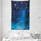 ABAKUHAUS Nacht Wandteppich und Tagesdecke, Leuchtende Sterne Ombre Sky aus Weiches Mikrofaser Stoff Waschbar ohne Verblassen Digitaldruck, 140 x 230 cm, Hellblau Dunkelblau Weiß