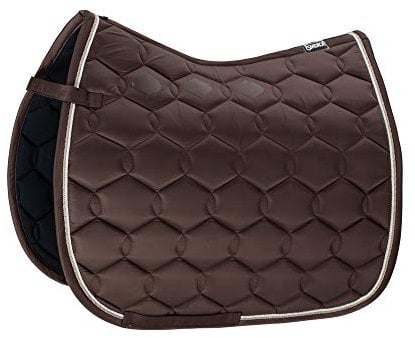 Eskadron Schabracke Glossy Wave mit doppel Kordel in vielen Farben, Größe:Pony Dressur (PD), Farbe:Dark Brown