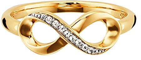 cai Damen Ring 925/- Sterling Silber Glänzend Topas gelb 0,32ct 360272258